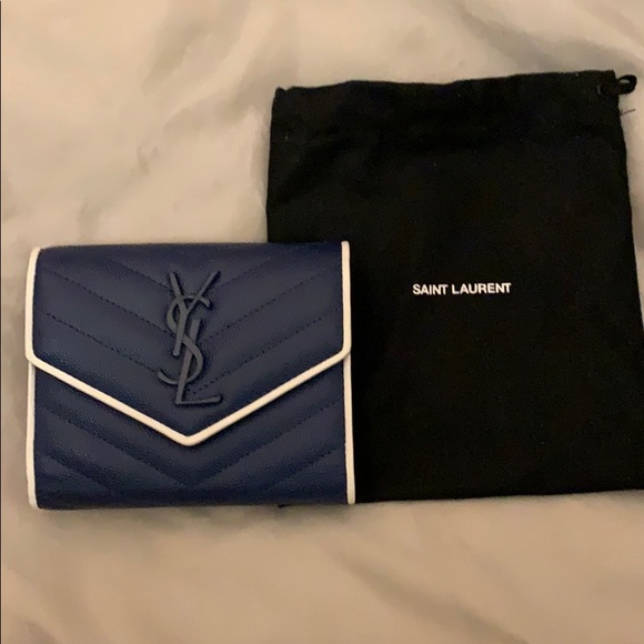 Yves Saint Laurent Handbags - YSL Small Monogram Trifold Wallet - AUTHENTIC